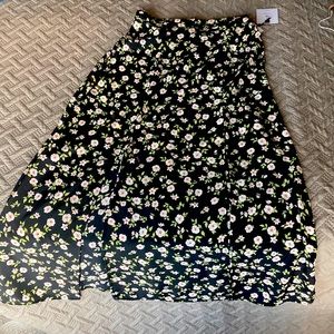 Originality- size S women’s floral chiffon skirt with front  slits